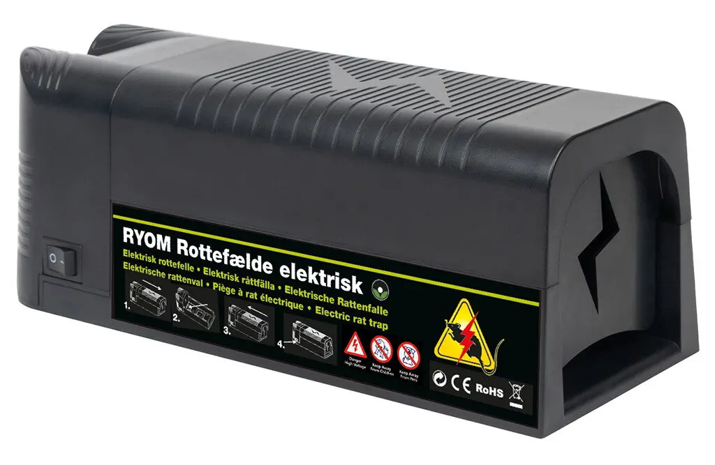Elektrisk rottefelle med fangstindikator