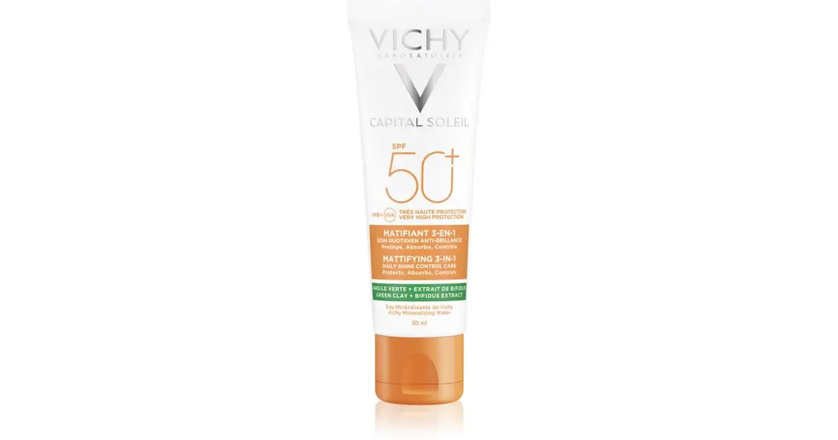 Vichy Capital Soleil Mattifying 3-in-1 crema protettiva opacizzante viso SPF 50+ 50 ml