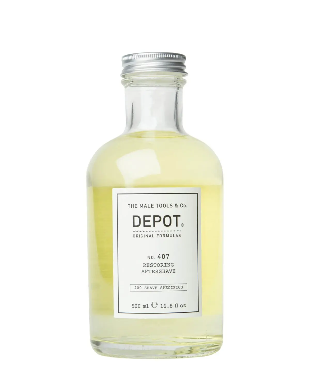 Depot 400 Shave Specifics N. 407 , Pro-Vitamina B5, Ristrutturante e Rinfrescante, Lozione Dopobarba, 500 ml