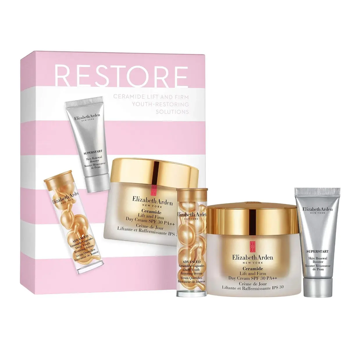 Elizabeth Arden Superstart 5 ml + Ceramide Crema SPF 30 50 ml + Advanced Ceramide Siero — Set Skincare