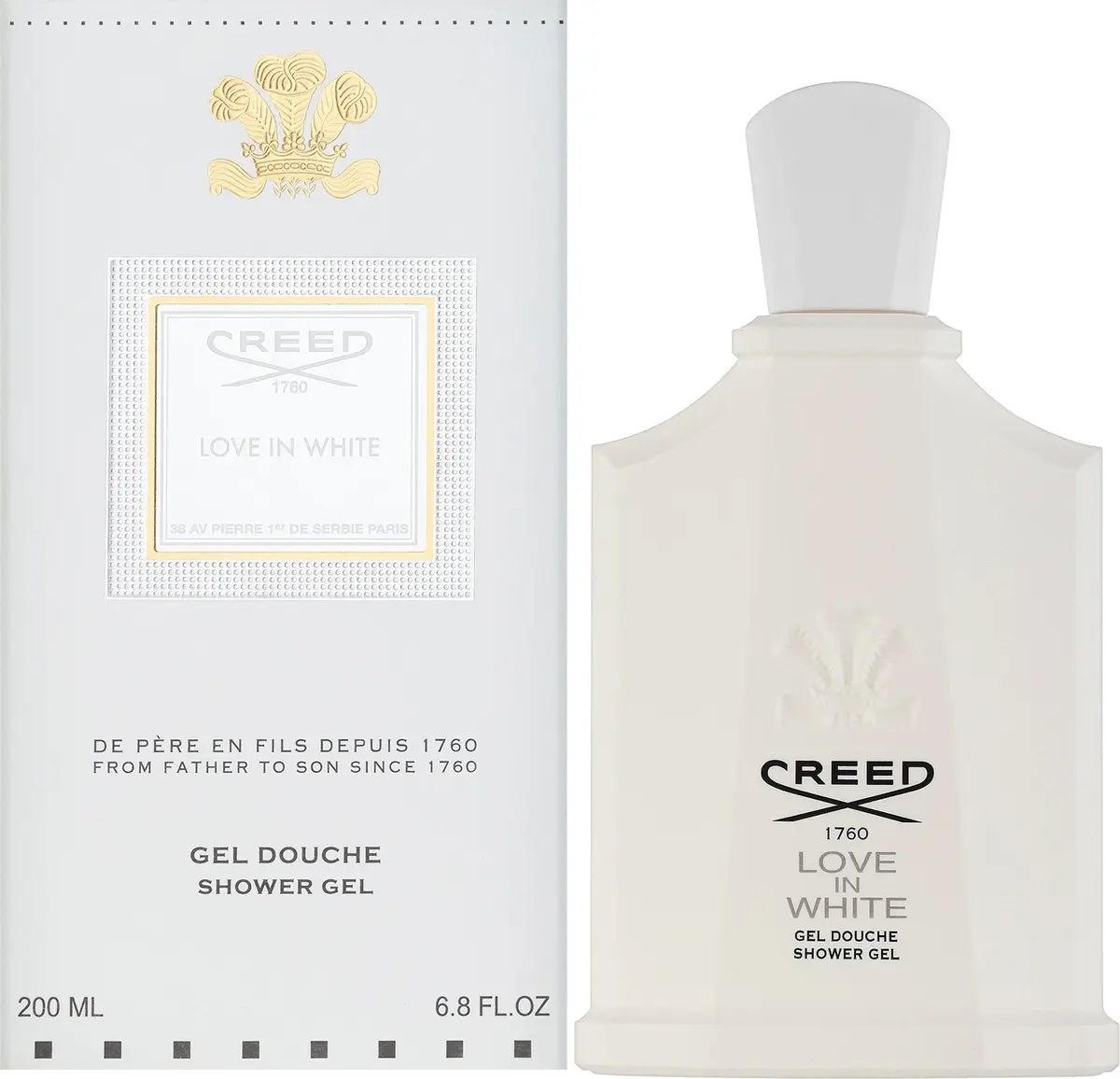 Creed Love in White Gel Doccia & Shampoo 200ml — Gel Doccia