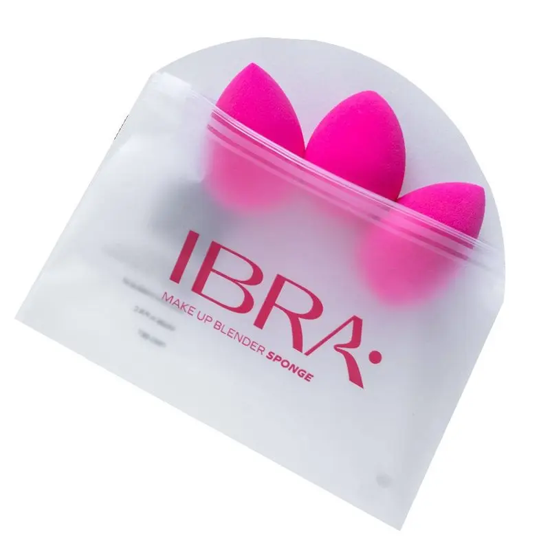 Set spugnette trucco, 3 pezzi, rosa Ibra Make Up Blender Sponge Pink 3 pz.