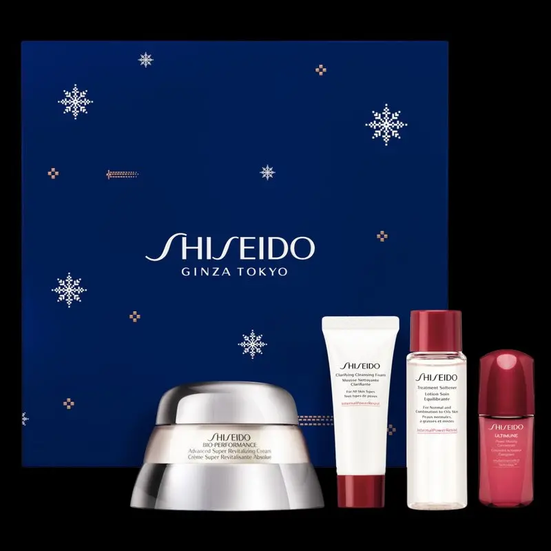 Set Shiseido Bio-Performance Holiday Kit (f/cr/50ml + cl/foam/15ml + f/lot/30ml + f/conc/10ml)