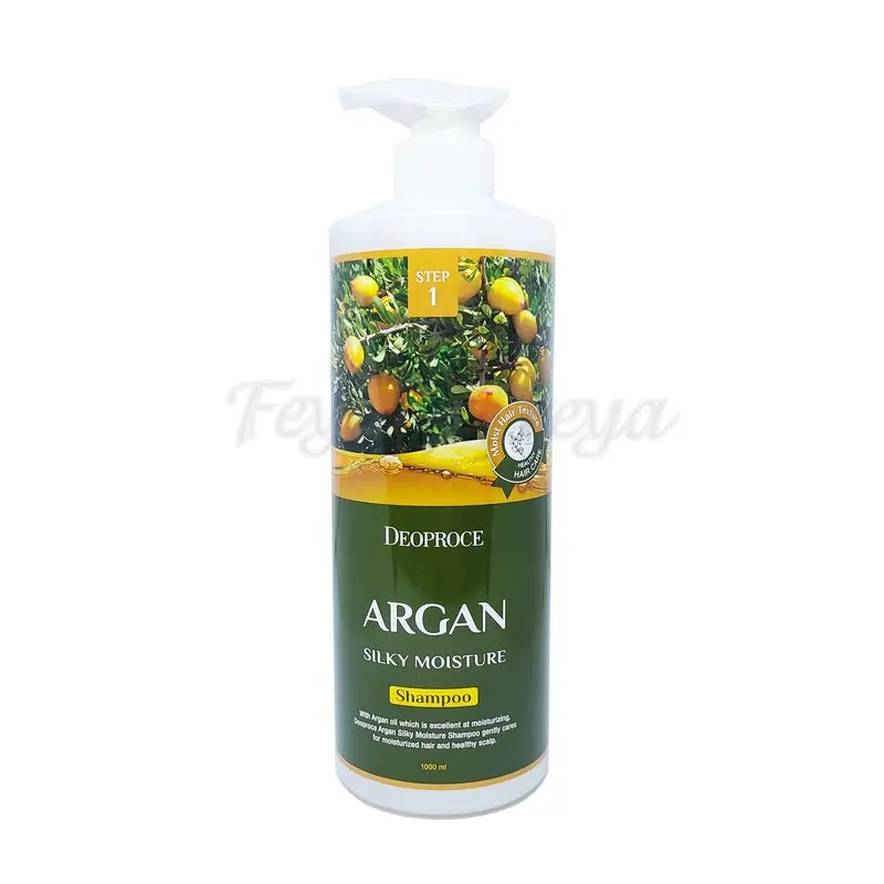 Deoproce Argan Silky Moisture Shampoo — shampoo idratante con olio di argan 1000 ml
