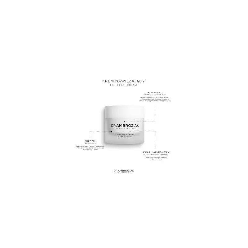 Crema viso idratante da giorno con vitamina C Dr Ambroziak Laboratorium Light crema viso 50 ml