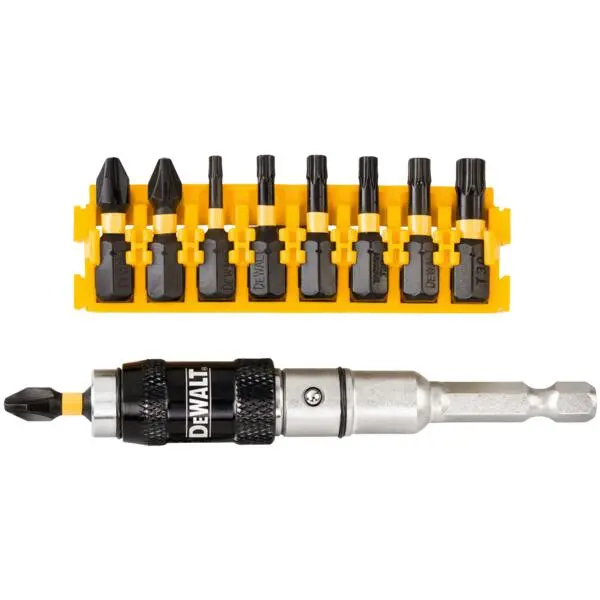 Bitssett torsion 10 stk dt70578t dw f/slagtr m/vinklingsbart bitsfeste