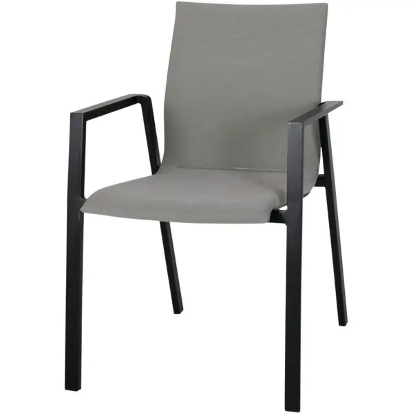 Stablestol austin sort/hamp textilene