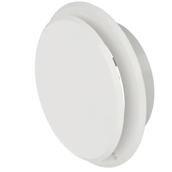 Tallerkenventil rund plast 5" rund karm/ramme
