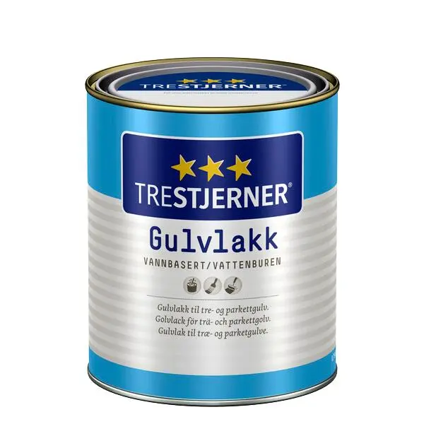 Gulvlakk vannbasert silkematt 0.75l