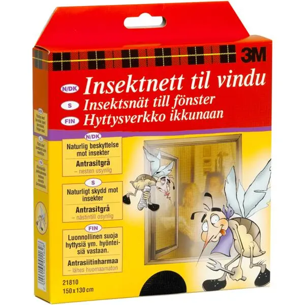 Insektnett for vindu 21810 1,3x1,5 mtr antrasitgrå