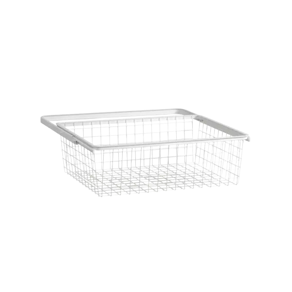 Trådkurv uttrekkbar 60/40/2 hvit 605x430x185 mm