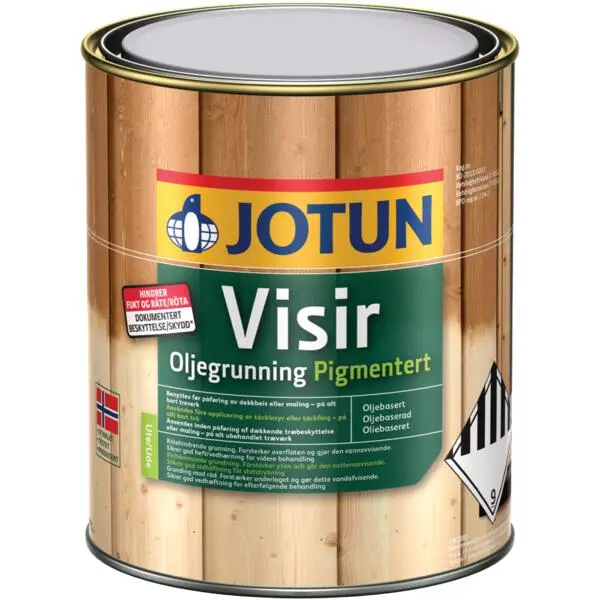 Oljegrunning visir pigmentert 1l