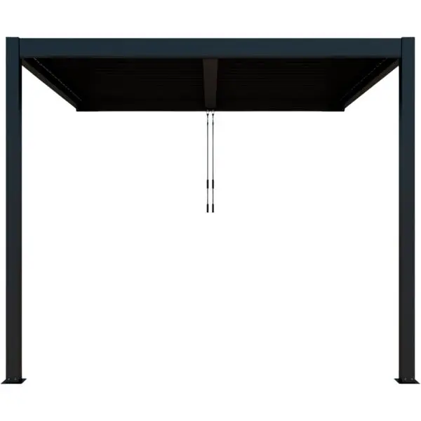 Pergola stavern 4x3 sort v2 veggmontert