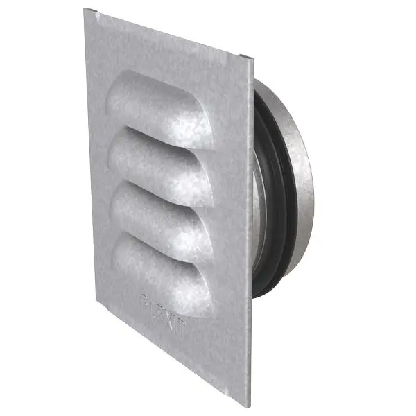 Sjalusirist m/nippel stål 4x4"ø100