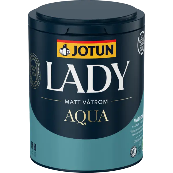 Våtromsmaling lady aqua matt hvit base 0.68l