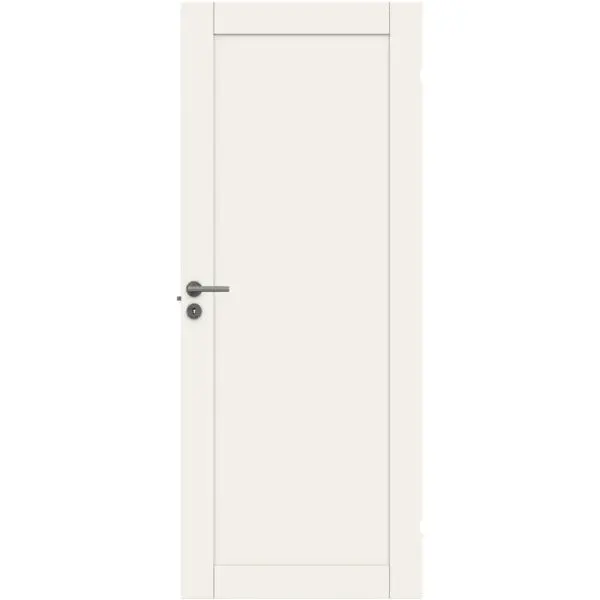 Dørblad unique 01l 100x210 hvit malt moderne fyllingsdør