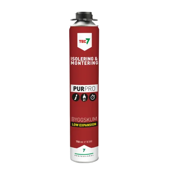 Byggskum pur pro 750 ml isolerende byggskum for pistol