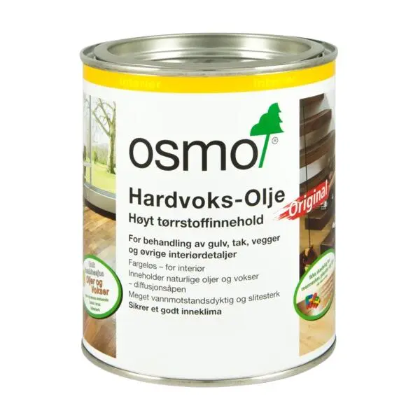 Hardvoksolje 3062 0,75l matt 1l dekker ca 24m2 1 strøk