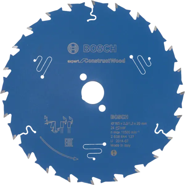 Sirkelsagblad 165x20x2mm 24t expert construct