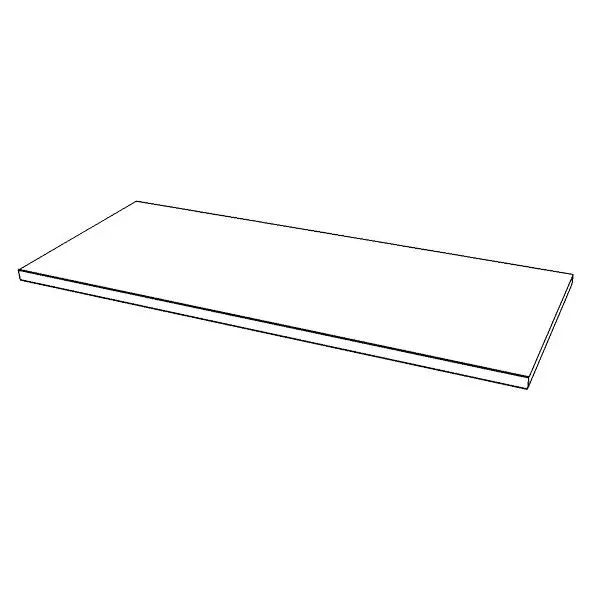 Hylle overskap 80cm klassisk hvit mfc
