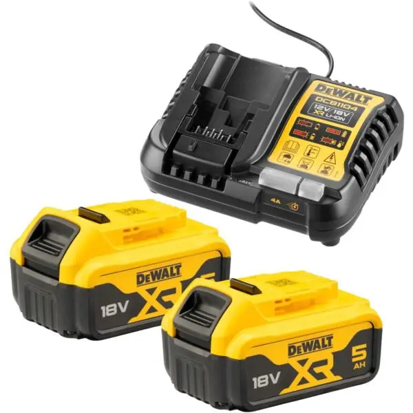 Batteri kit 18v xr 5,0ah dcb1104p2 2x5,0ah og multivolt-lader