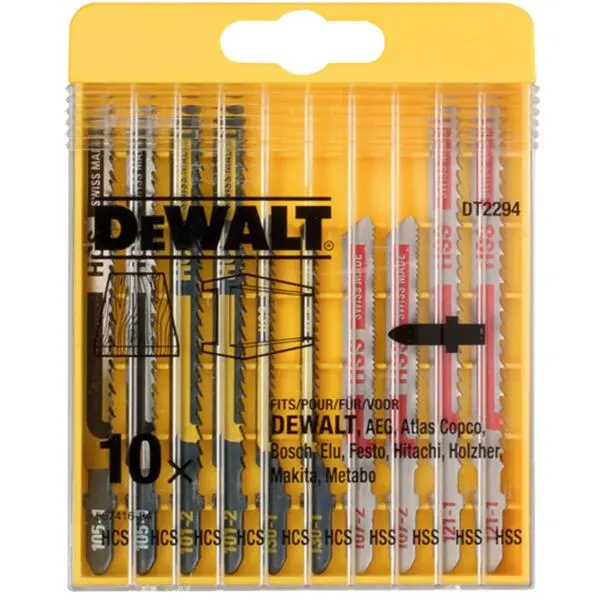 Stikksagblad tre/met10stk dt2294 dw