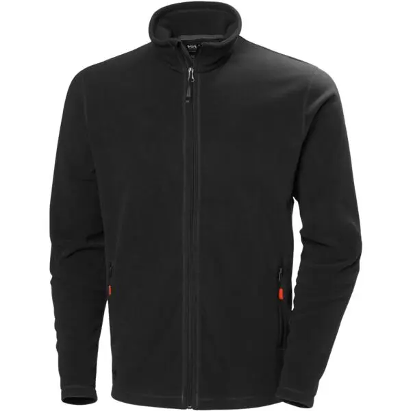 Fleecejakke 72097 sort m oxford