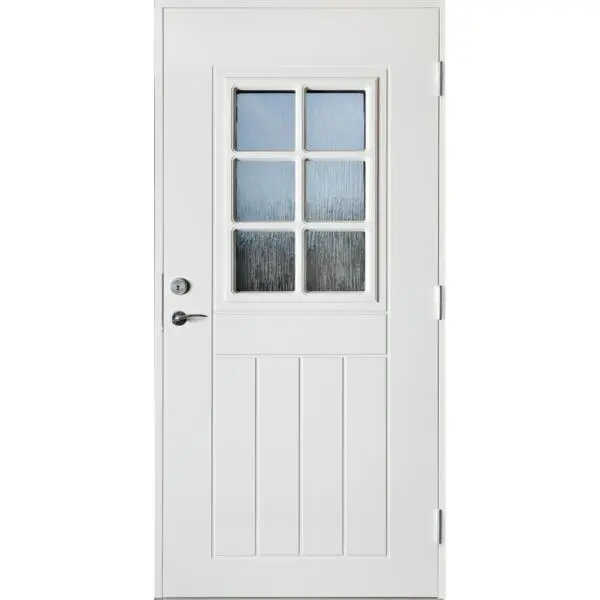 Ytterdør andrea hvit 100x210 venstre m/cotswold glass