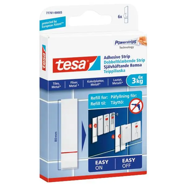 Monteringsstrimle refill til fliser 3kg 6 stk/pak