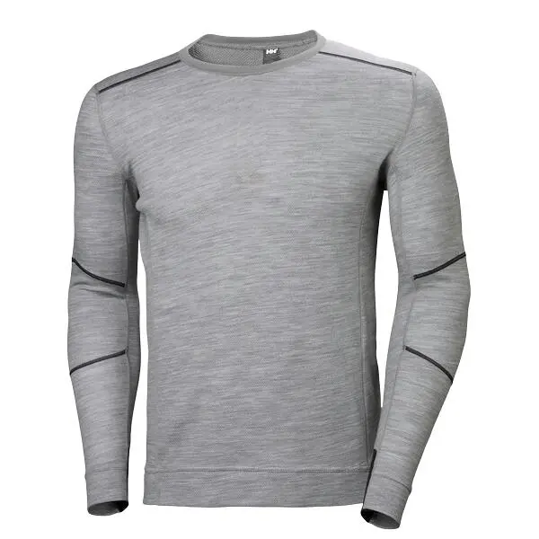 Trøye grå 2xl lifa merino baselayer genser crewneck
