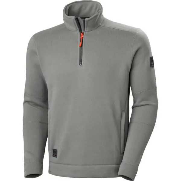 Genser 1/2 zip knit 72251 grå m kensington