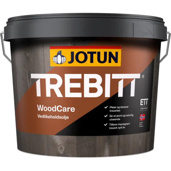 Vedlikeholdsolje trebitt woodcare gul base 2.7l