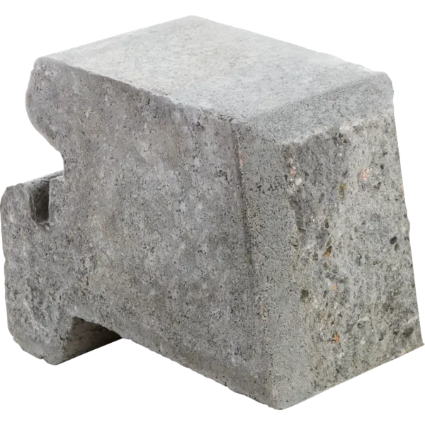 Støttemur mini knekt 1/2stein12,5x28x17cm