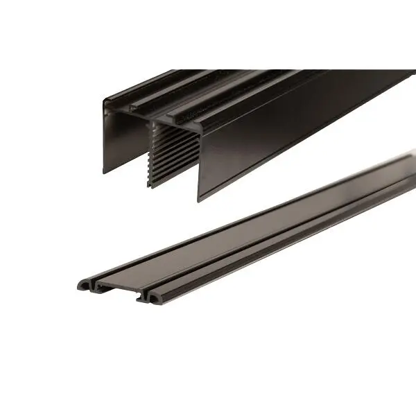 Skinner til gulv og tak alu sort (2,45 m) 6pk