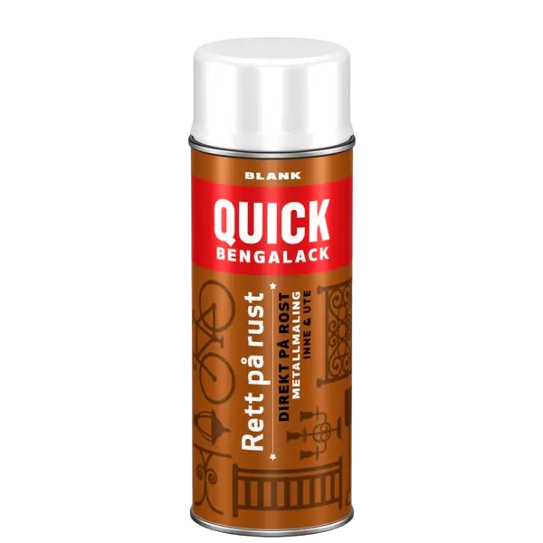 Spray rettpårust hvit blank