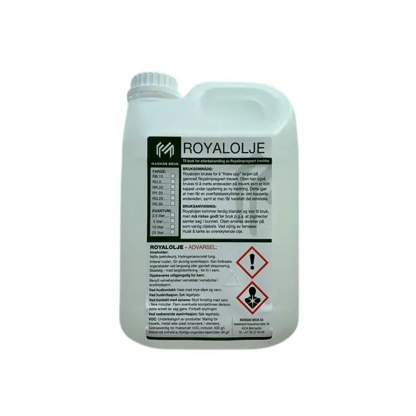 Royalolje upigmentert 2,5 liter ro.0.