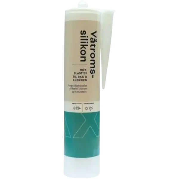 Våtromsilikon sort 300 ml