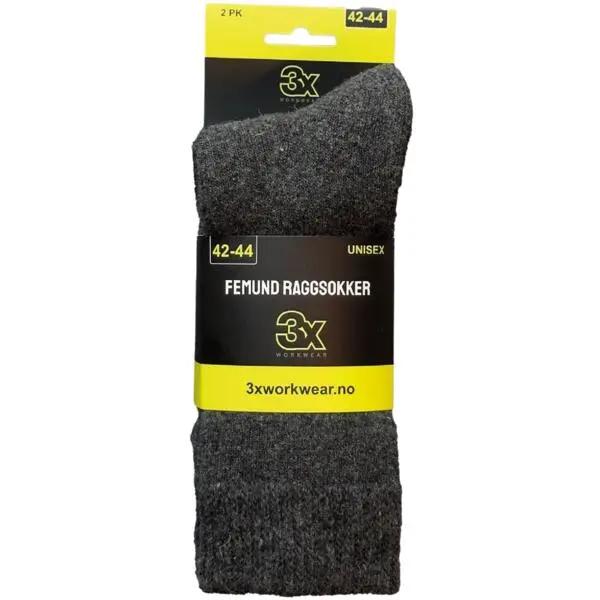 Raggsokk femund koks 42-44 2pk ull/pol/elastan