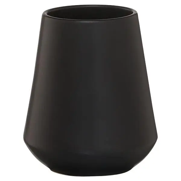 Tannglass conical sort porselen