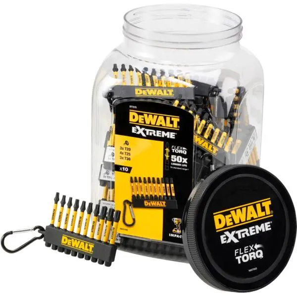 Bitssett torx 50mmx10 i nøkkelring dt7275-qz