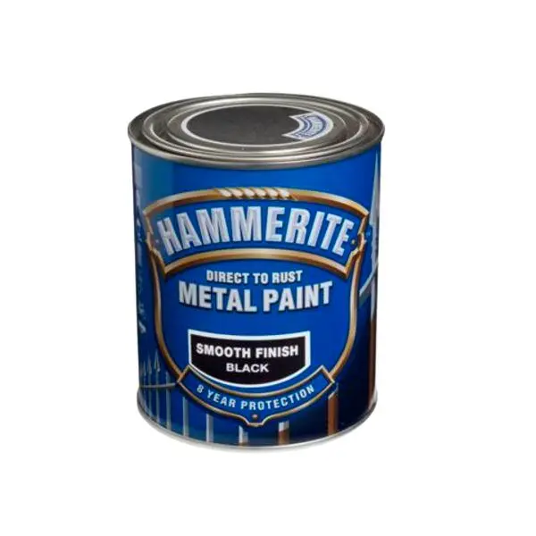 Metallmaling smooth svart 0,75l