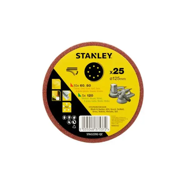 Sliperondell sta32392 ø125 ass 20st assortert 25 stk