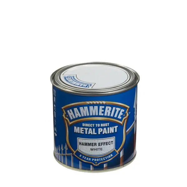 Hammer hvit 0,25l metallmaling hammer effect hvit