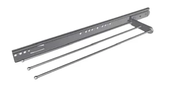 Håndkleholder uttrekkbar hvit