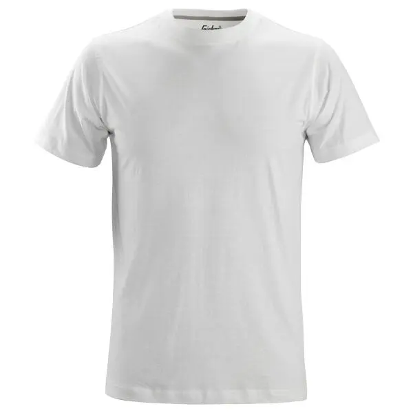 T-skjorte 2502 hvit l snic 100% kjemmet bomull 160gr