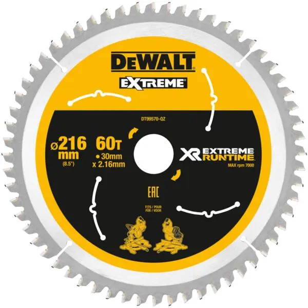 Sirkelsagbladxr 216x30x60t dt99570 flexvolt