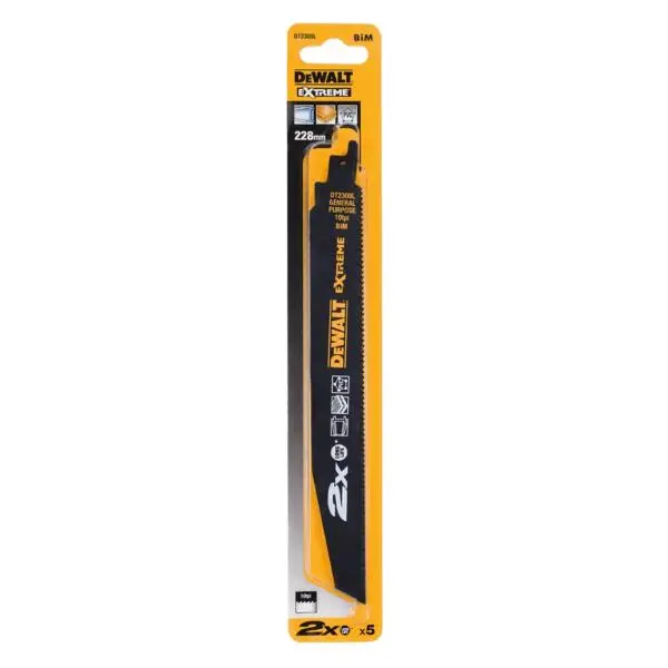 Bajonettsagblad 228mm 10t dt2308l dw 5 pk extreme