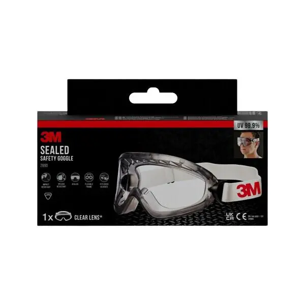 Vernebrille 2890sc klar tettsittende vernebrille