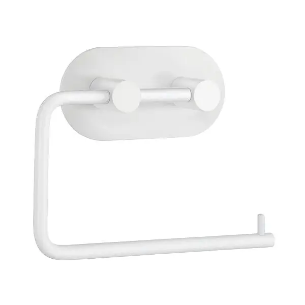 Toalettpapirholder bx1097 selvklebende hvit rustfritt stål