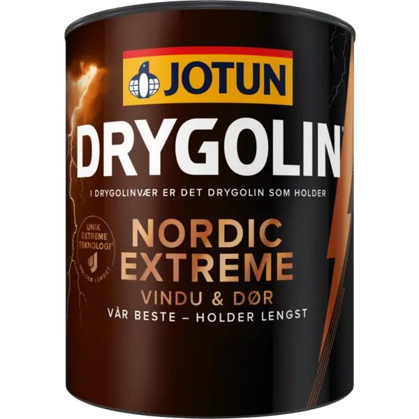 Oljemaling drygolin nordic extreme dør og vindu hvit-bas 0.68l